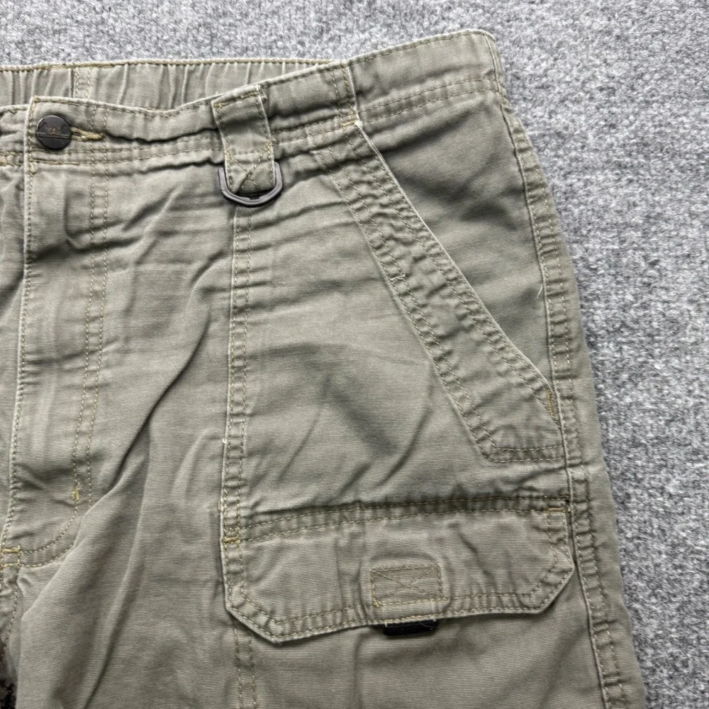 Wrangler Authentic Issue Cargo Shorts Mens 38 Olive Green Canvas Workwear